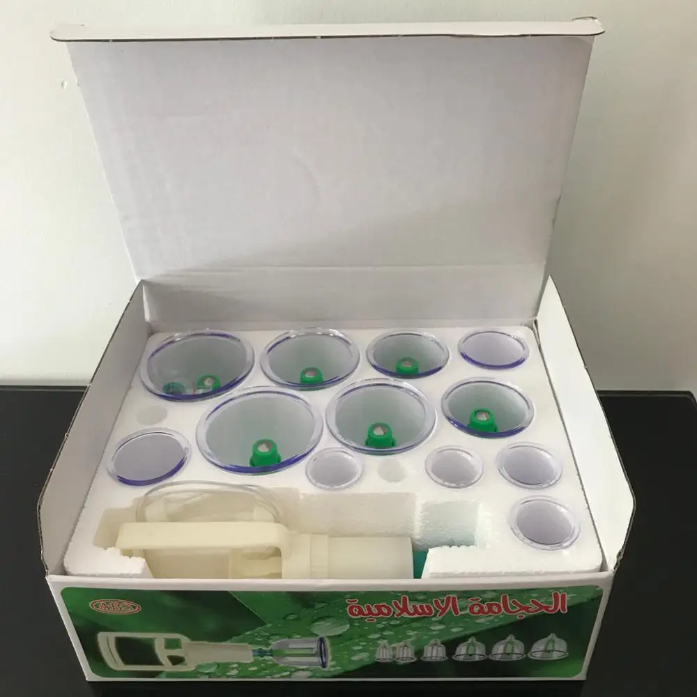 
vacuum cupping set with 12 cups device indiana 