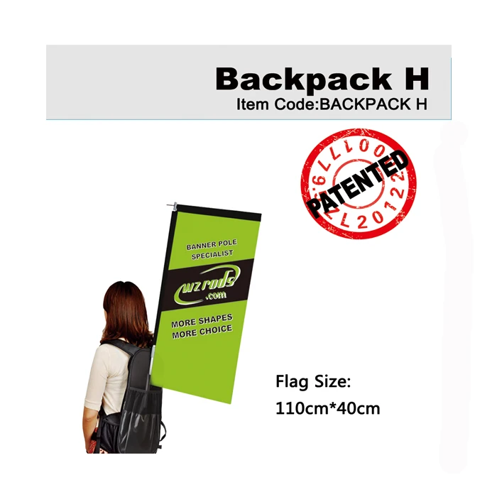
Weihai Wzrods Carbon Advertising Moving Combination Backpack Signs With Pole 