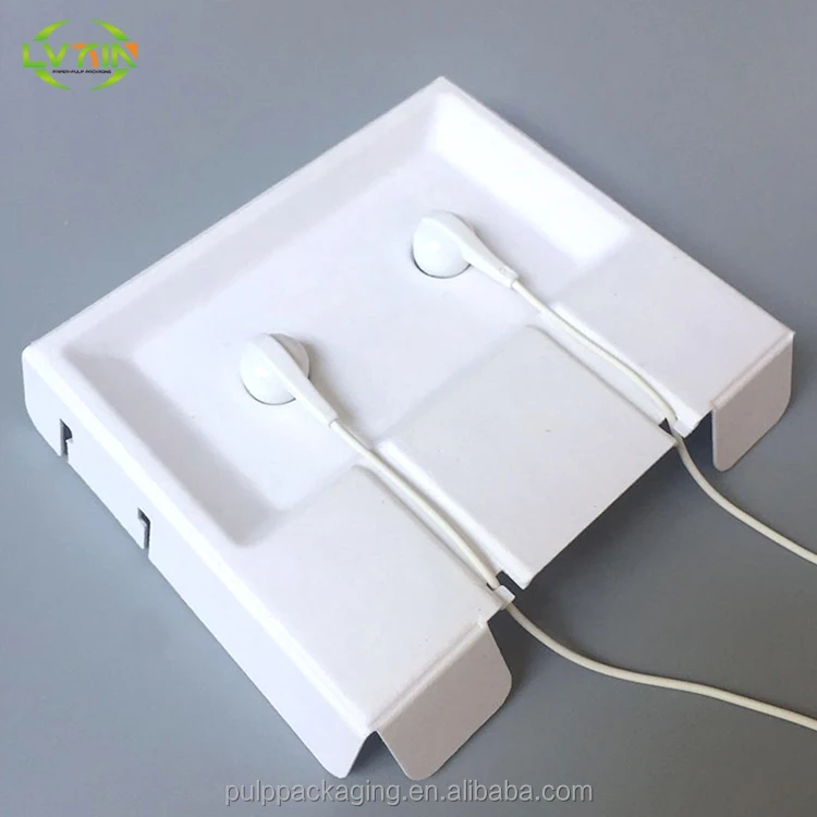 
Biodegradable Pulp Inner Tray,molded Headphones Packaging Trays Bagasse Pulp Wet Press Pulp Molding Recycled CN;GUA OEM 