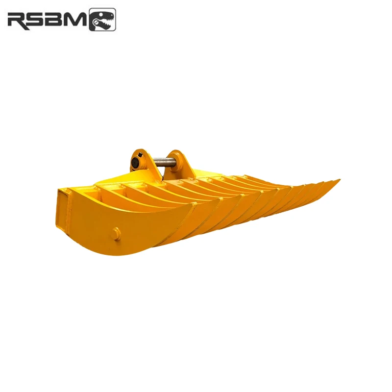 12-25 tonne excavator land clearance rake for sorting stone from soil