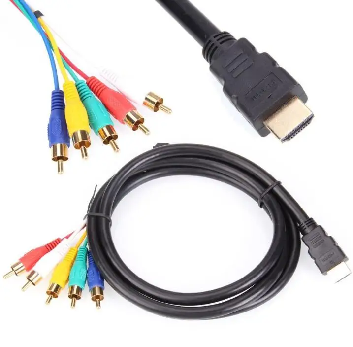 HD Male to 5-RCA RGB Audio Video AV Component Adapter Converter Cable