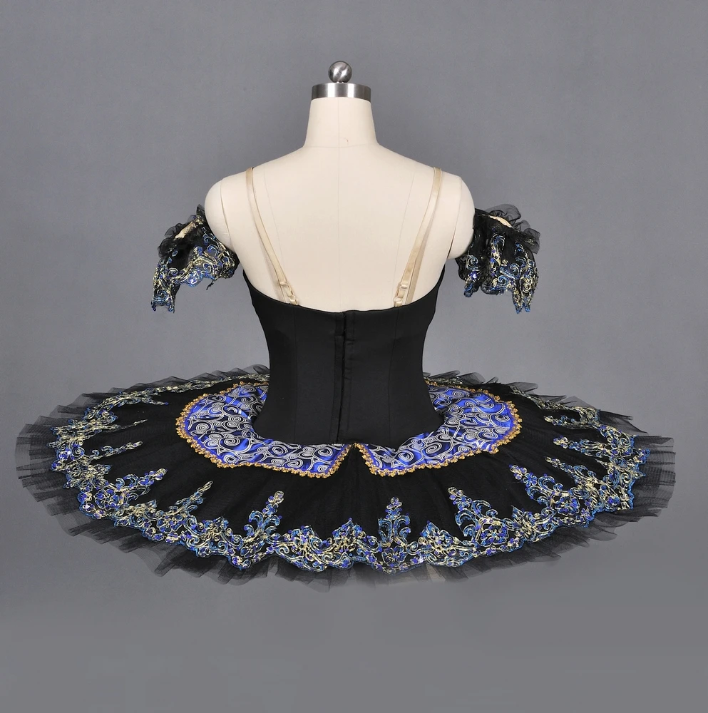Professional Girls Stage Performance Ballet Dance Costumes Black Swan Tutu
