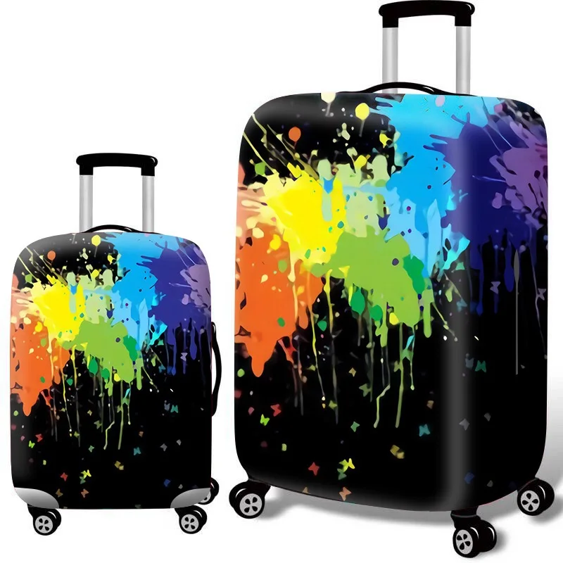 2021 new Custom Printed Luggage Covers Elastic Protective Waterproof Polyester Spandex Suitcase Cover