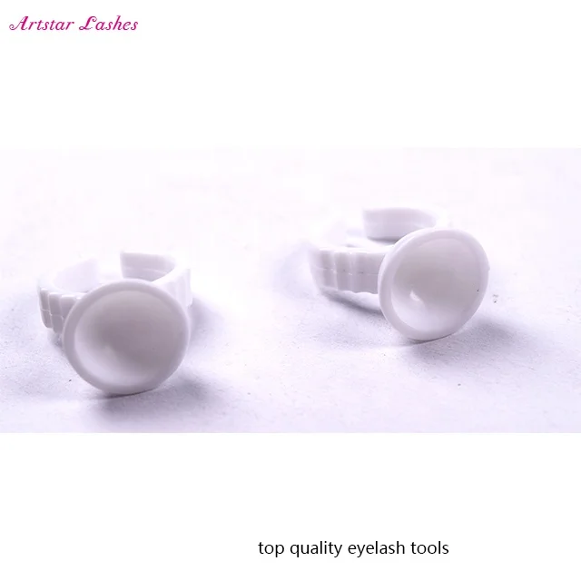 
2018 newest Disposable plastic adhesive holder eyelash extension glue ring 