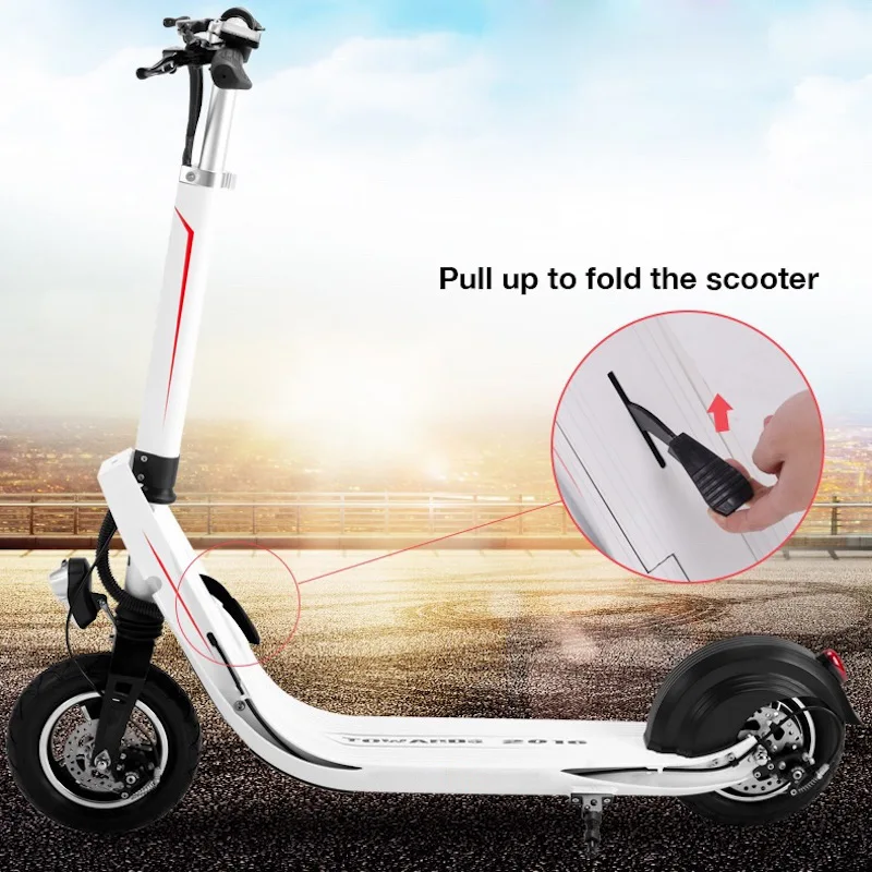 2 Wheel Lithium Battery Folding Electric Scooter With Seat