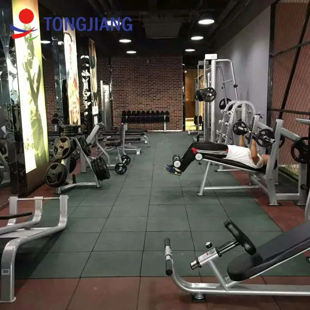 
TJ Gymnasium Aerobic Cardio Fitness Sports Equipment Rubber Epdm Roll Interlocking Flooring Matting Tiles 