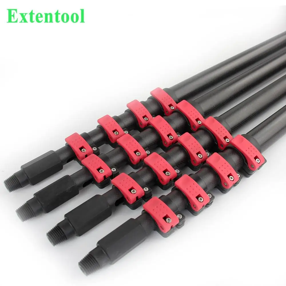 Extentool carbon fiber 15m telescopic pole with 3K tube for window cleaning
