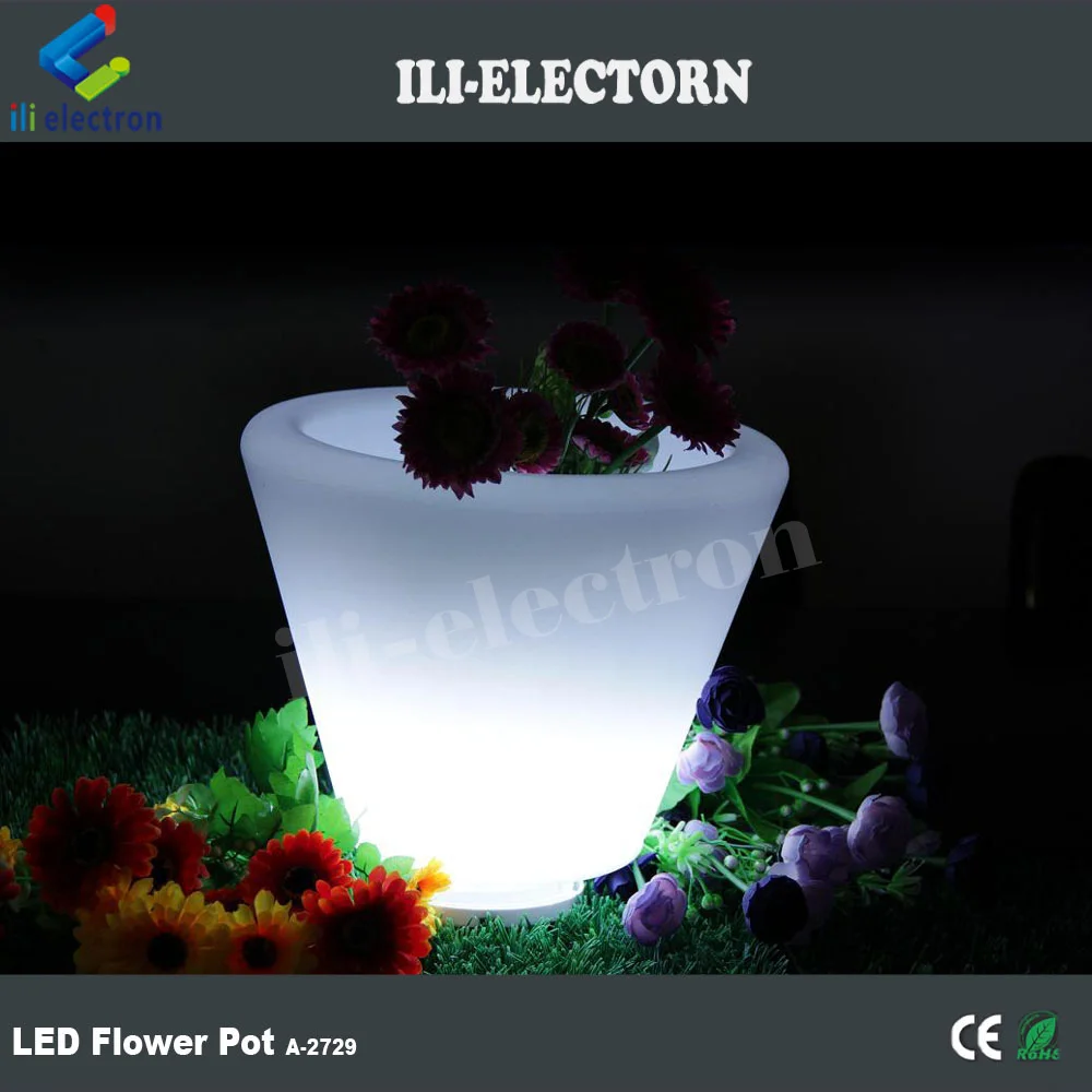 led lighted outdoor Christmas decor flower pot