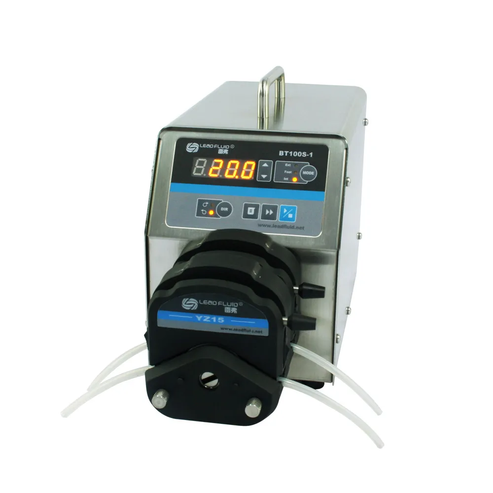 lead fluid dual channel peristaltic pump large torque Peristaltic Pump BT100S-1 with YZ15 heads flow:1700ml per min