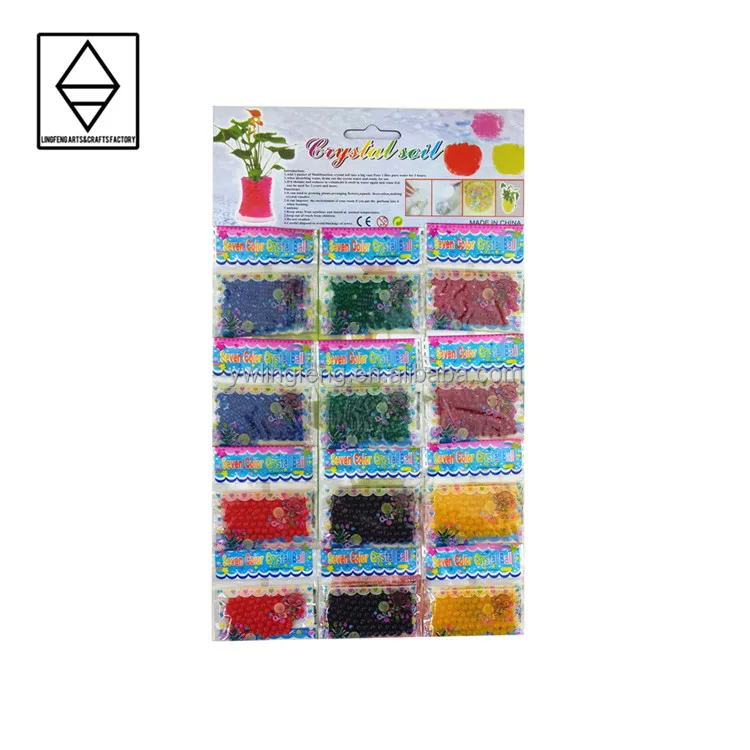 
LF-103-12 linkfun 3.0-3.5 mm aqua gel beads growing ball crystal soil mud soil water beads 