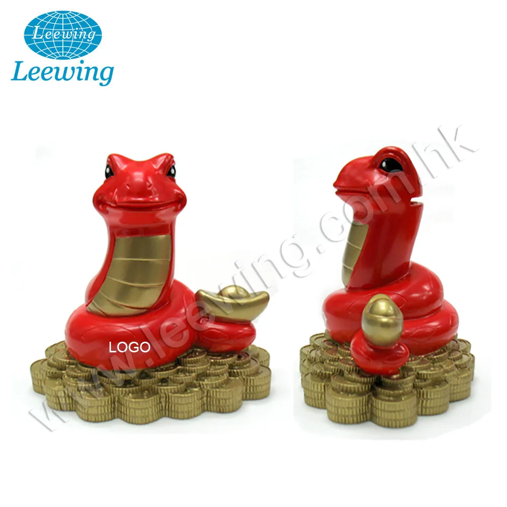 ПВХ пластиковый Золотой Змеиный лес животное монета банка