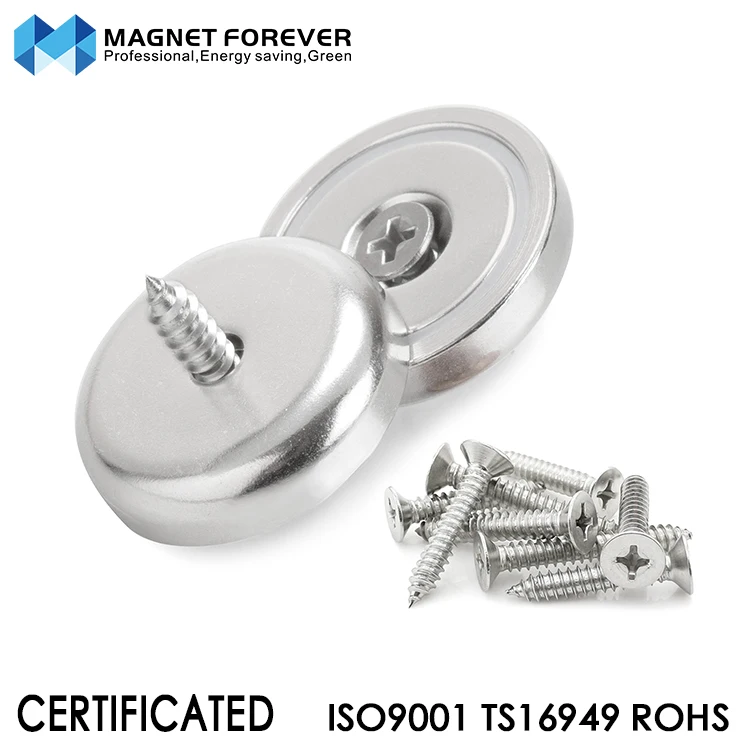 Powerful pull force Round pot magnet neodymium base magnet with screw