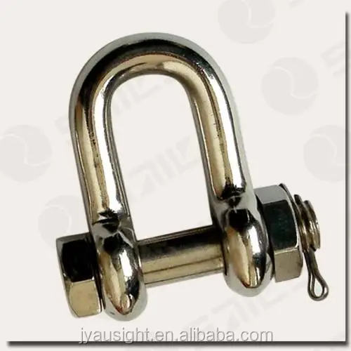 High Quality Stainless Steel Marine Stamped Plate Wide Dee Shape Shackle Mini Shackle