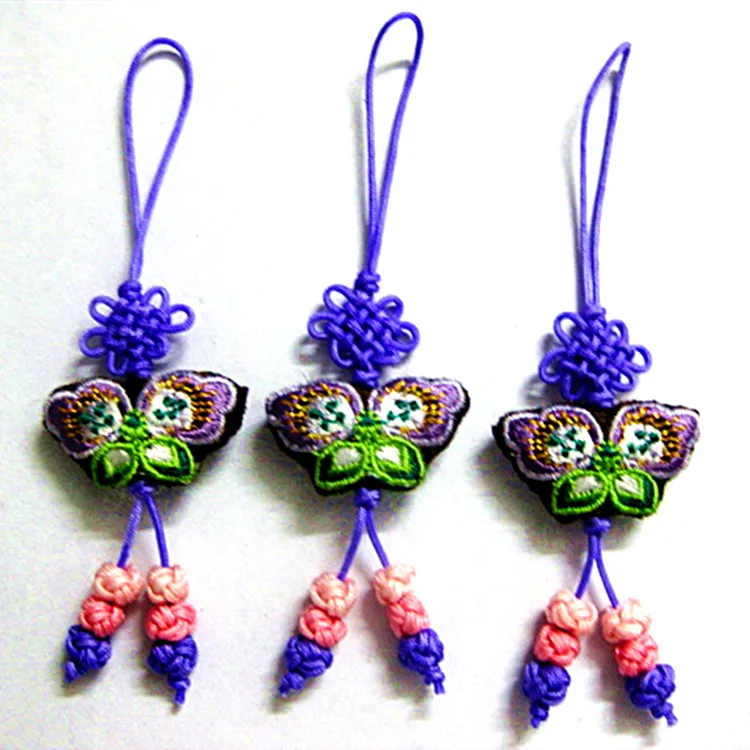 traditional lovely Handmade Colorful Chinese Knot tassel hanging for key and car decoration