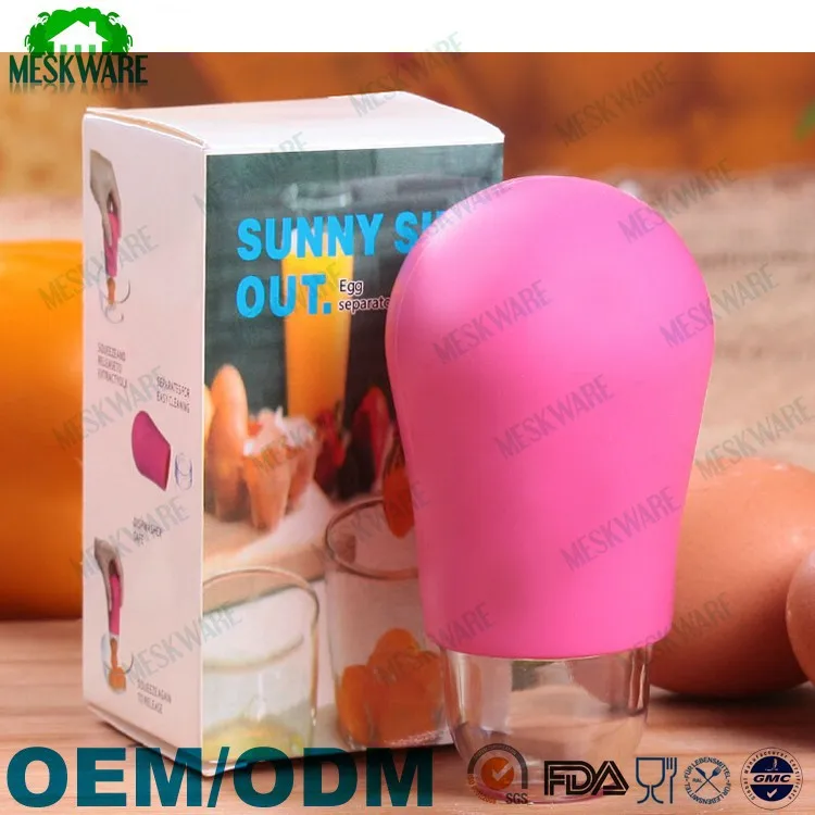 LFGB standard easy to use yolk fish silicone egg separator