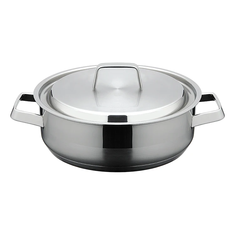 Заводская оптовая продажа, набор посуды высокого качества, серебряная кастрюля с крышкой, кухонный горшок для приготовления пищи из нержавеющей стали
