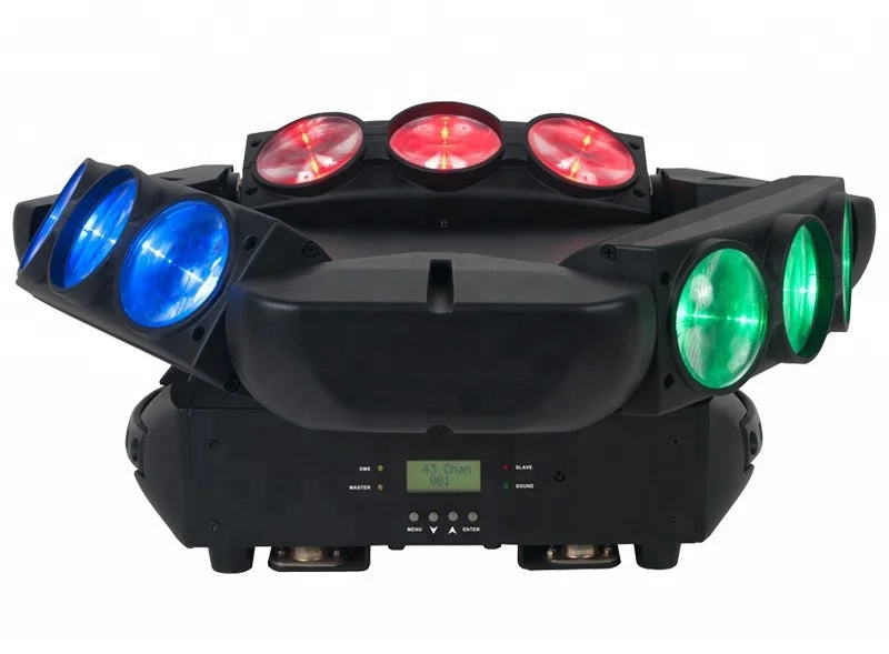 Professional ADJ Kaos Nine Heads 9*12W 9x12watt RGBW 4 in 1 triangle sharpy Beam led Spider Moving head stage disco light