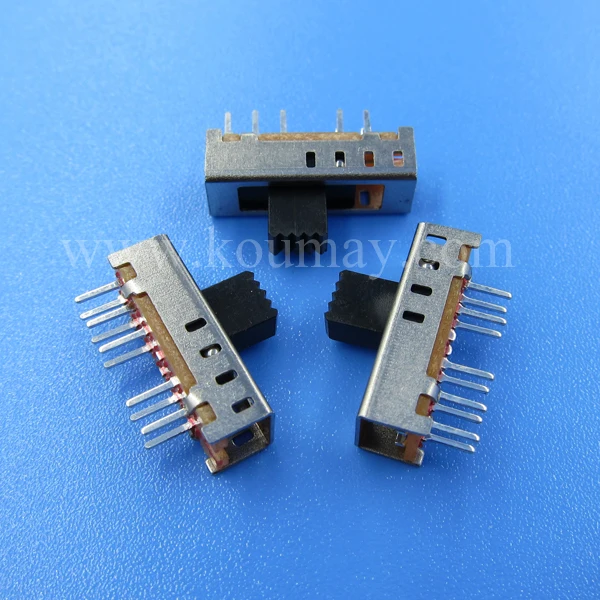 2P4T pcb slide switch dip vertical through hole