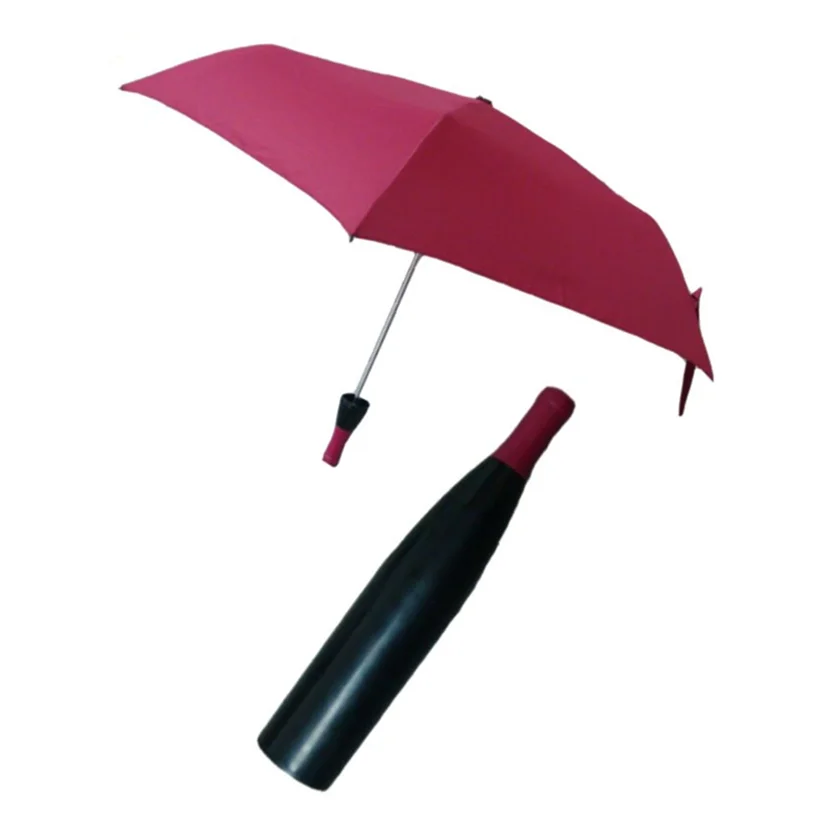 Недорогой складной зонт в форме бутылки вина, пива, 3 цвета
