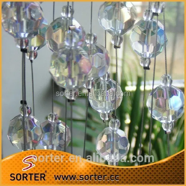 Hot sale hanging crystal diamond bead chain curtain/room divider/wedding&home decoration