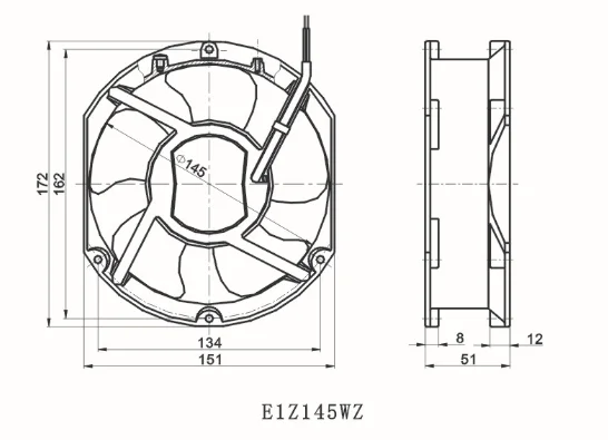 24 напряжение 145 мм DC 3 фазы вентилятор