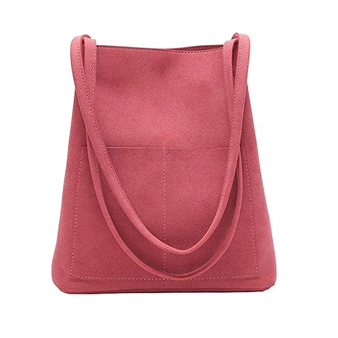 Women handbag fashion casual large shoulder suede bucket bag