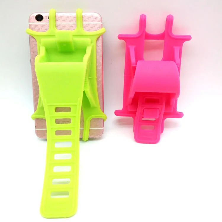 Adjustable Universal Elastic Sports Mobile Phone Stand Silicone Bicycle Mount Holder