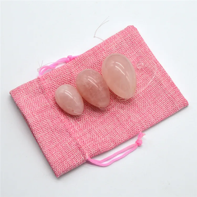 Натуральные яйца яони из розового кварца, хрустальные вагинальные яйца, оптовая продажа, яйца яони из нефрита