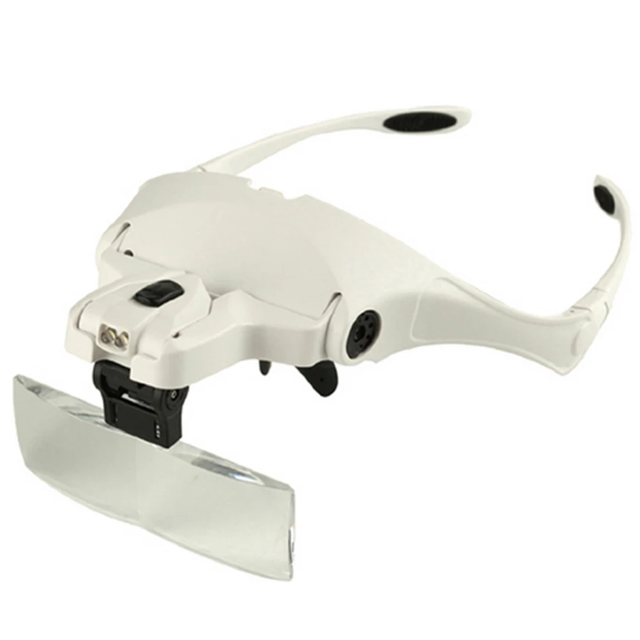 microblading supplies tattoo lamps led headband loupe magnifier 1X 1.5X 2X 2.5X 3.5X lights glass