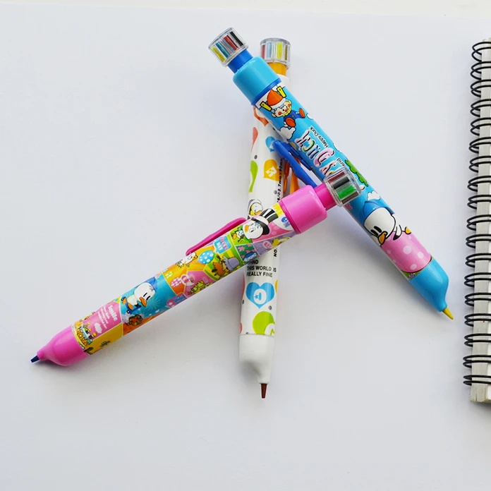 popular products 2018 plastic holder mechanical color crayon set