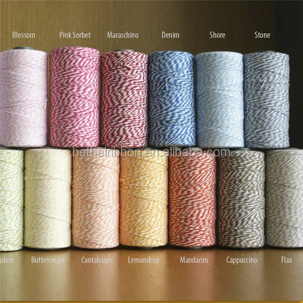 China Wholesale colored twisted cotton rope twine