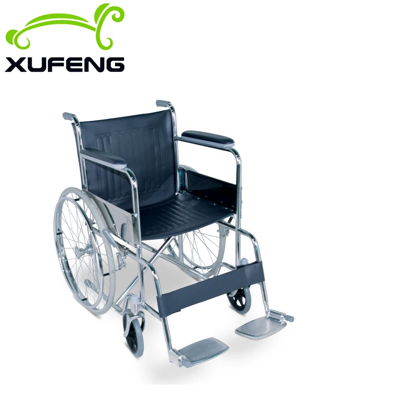 Фиксированный подлокотник и подножка стандартная инвалидная коляска с хромированным покрытием