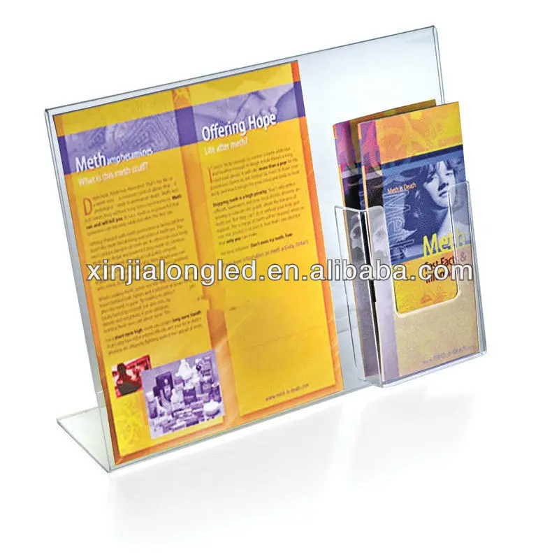 Clear Acrylic Sign Holder Acrylic Sign Holder with Brochure pocket