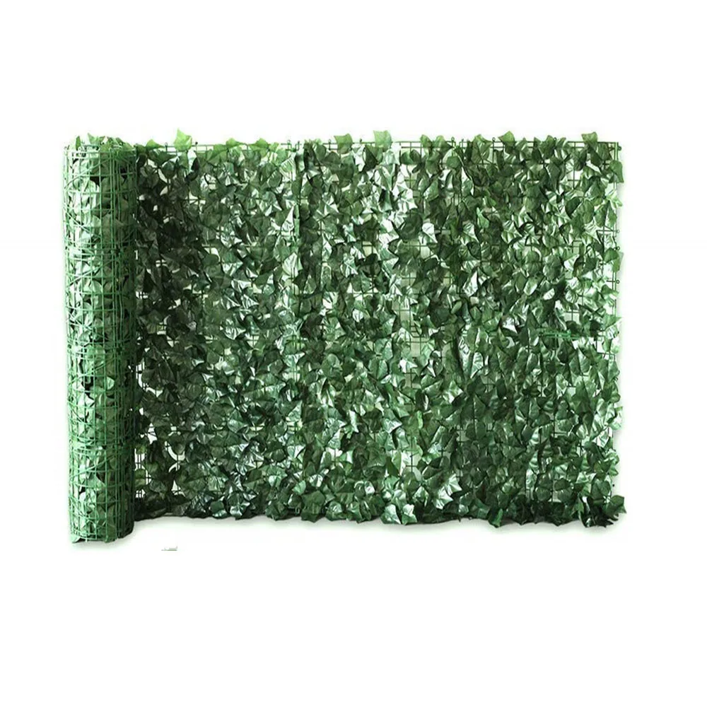High Quality Cheap UV Artificial Leaf Fence Faux Ivy Leaf Fence for Covering Garden Wall Decoration Dark Green , Light Green