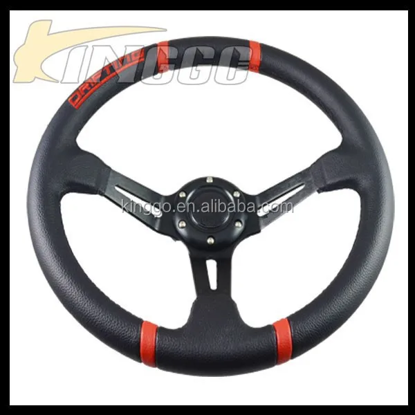 Multicolor 350mm PVC Steering Wheel for Racing Car