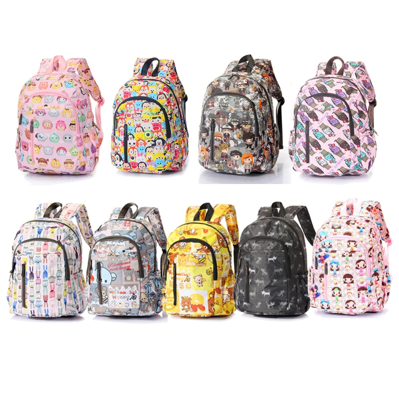 Eco friendly cheap schoolbag unique bookbag polyester beautiful print 8 years child school bag