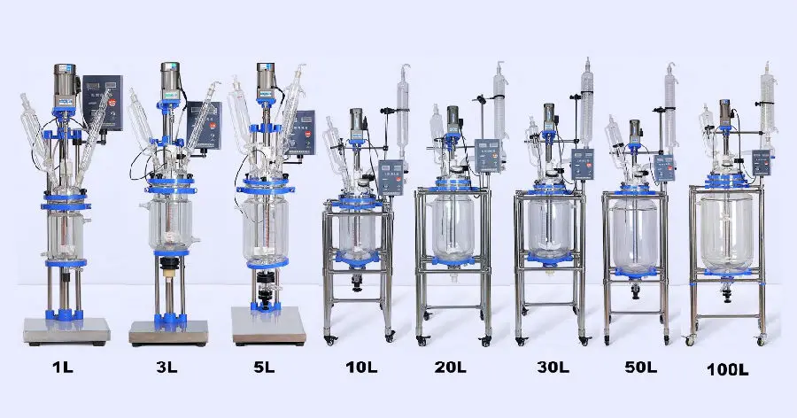 Laboratory Double-layer Jacketed Stirred Wave Bioreactor ,Alcohol Glass Reactor,Multi-usage jacket reactor