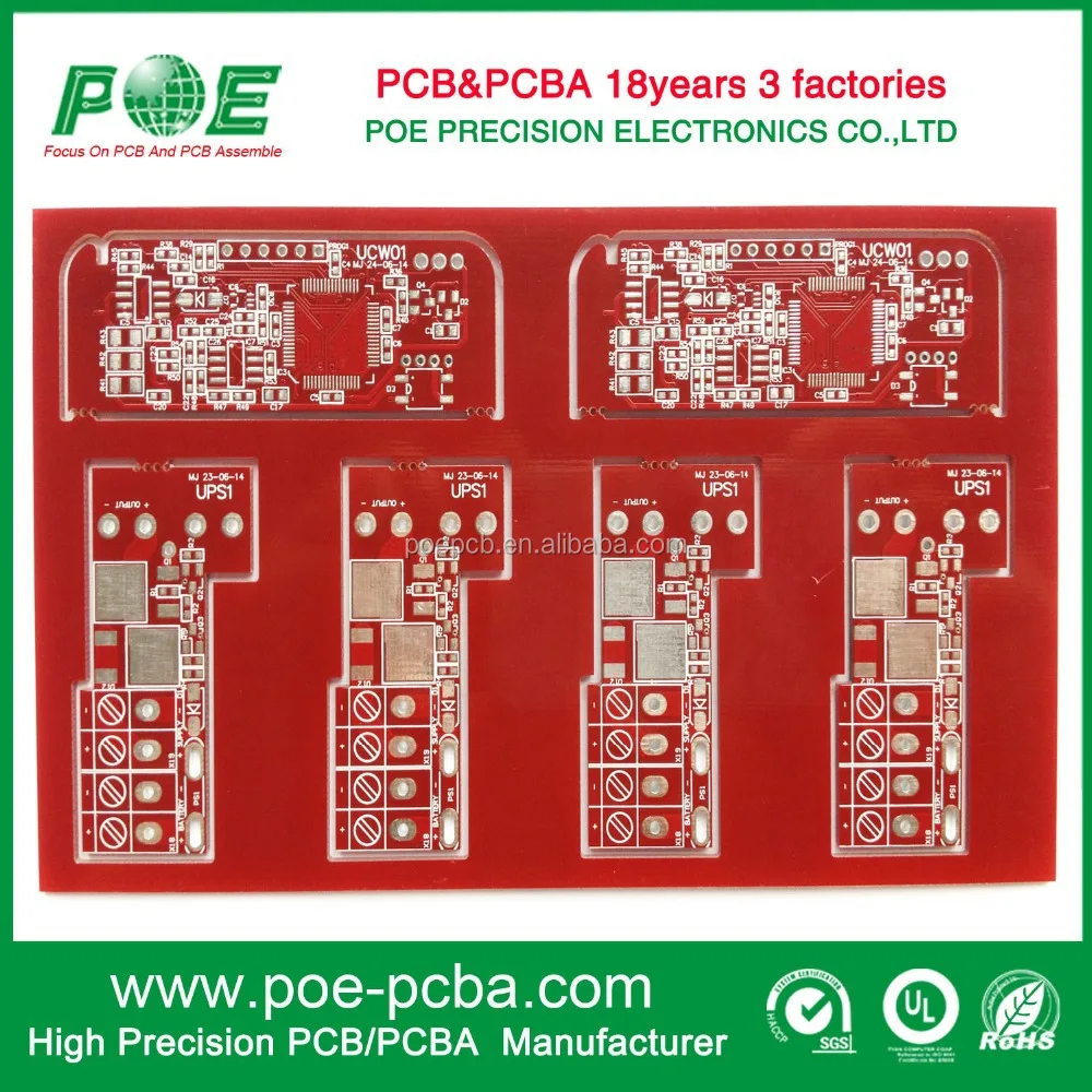Многослойные 94vo жесткие PCB свинец пол печатных плат