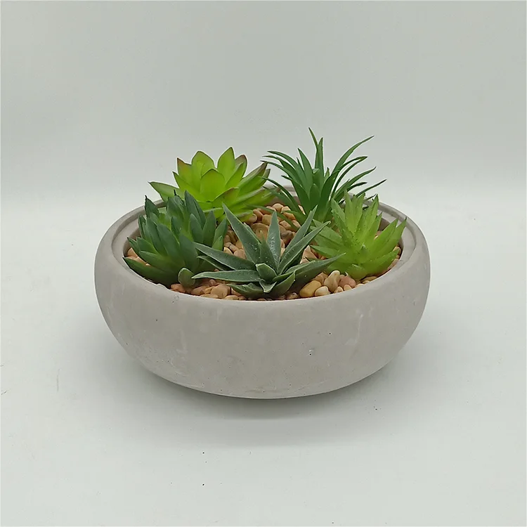 
Custom handmade small succulent flower pot stone bowl flower pot 