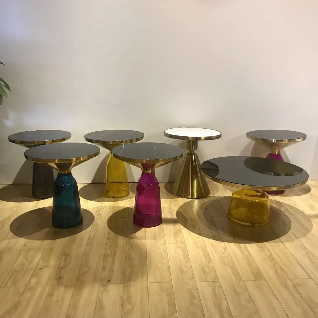 
end coffee table glass bell table home furniture colourful table 