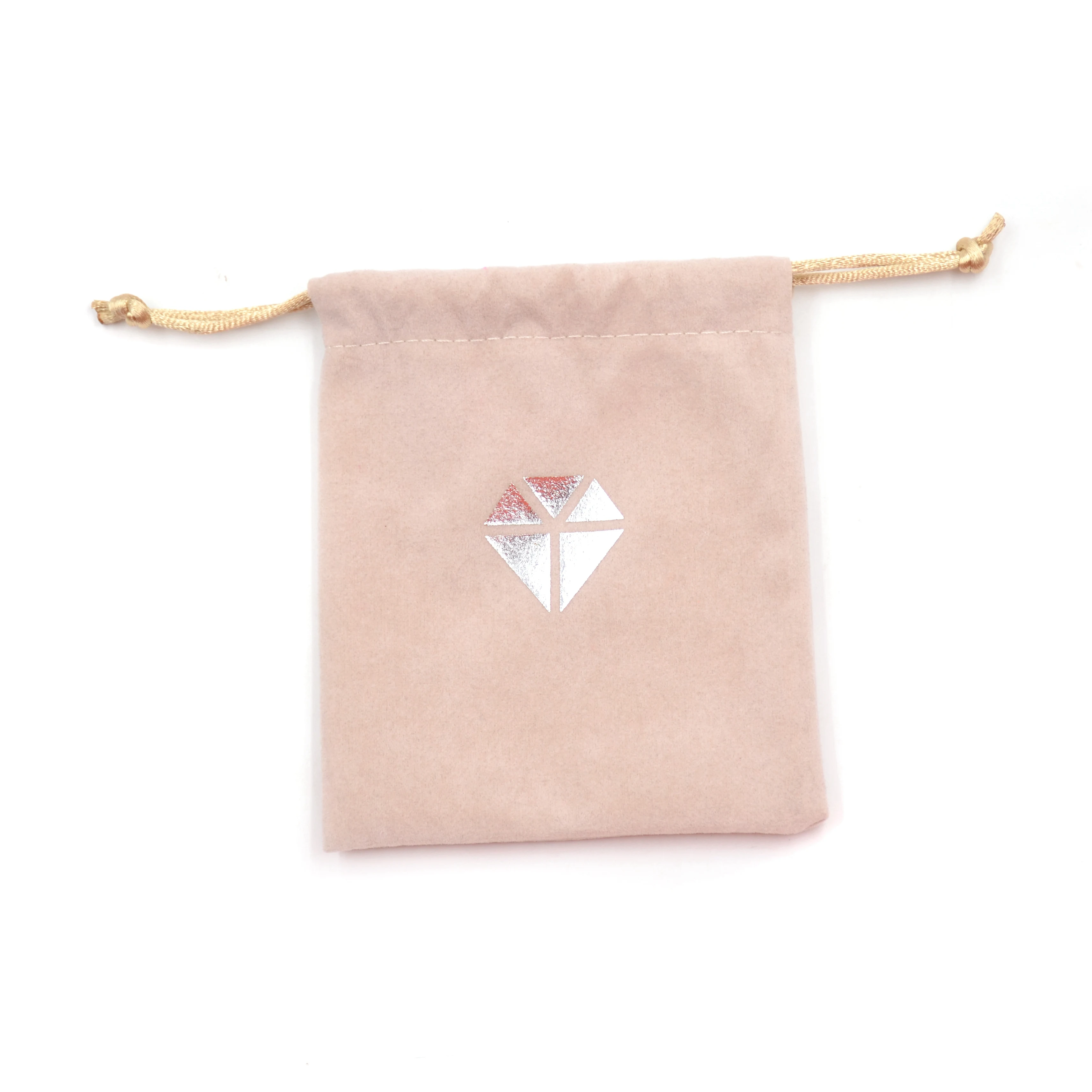 
Personalized print logo colorful small velvet jewelry drawstring pouch bag 