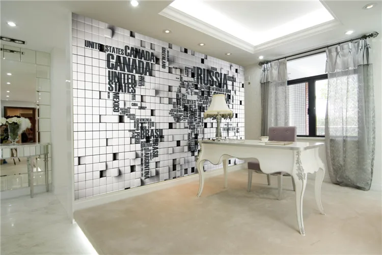 cool design english letter country name on the world map decorative photo wall art home decoration 3d wall papers