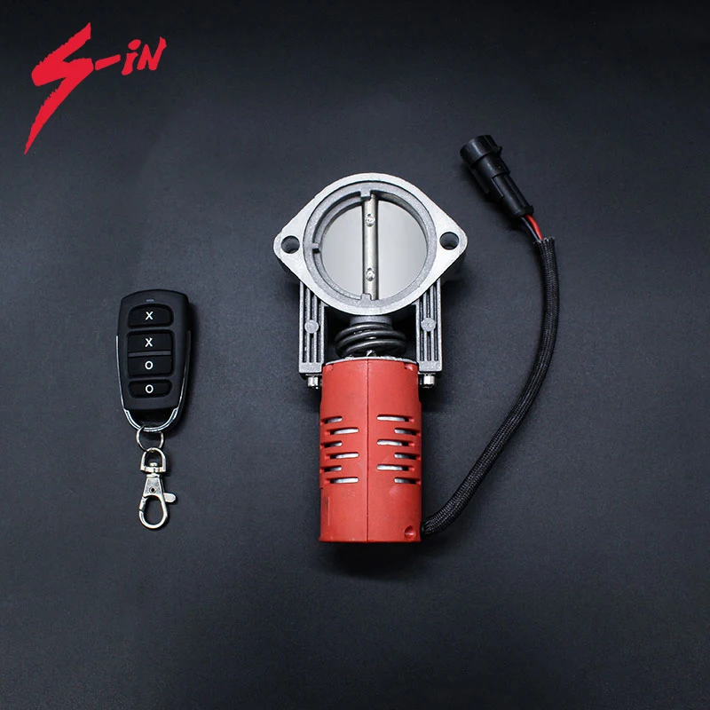Universal 51/63/76mm Auto exhaust cutout electronic aluminium valve kit with remote control