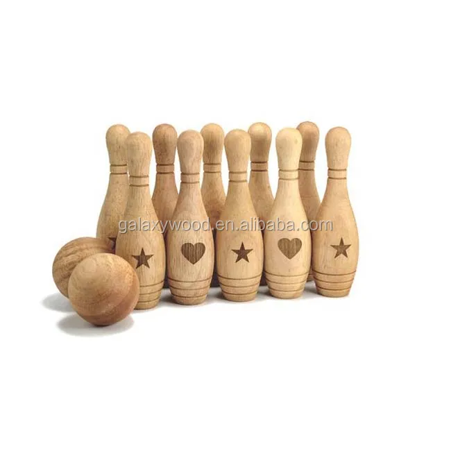 popular sale wood wooden Bowling balls bowling pins for games