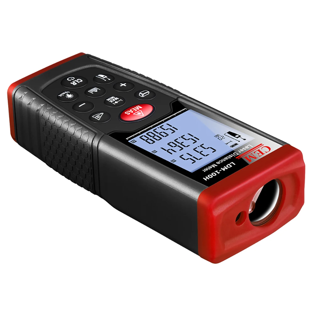 CEM LDM-100H открытый 330ft 100m лазерный дальномер лазерная рулетка расстояние, площадь и объем