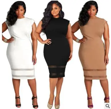 Newest dress casual lady fat woman long western sleeveless ladies plus size dresses