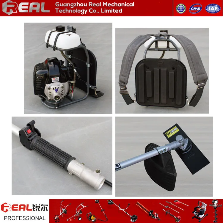 Gasoline Power 42.7cc 2 Stroke Backpack Grass Cutting Machine Trimmer