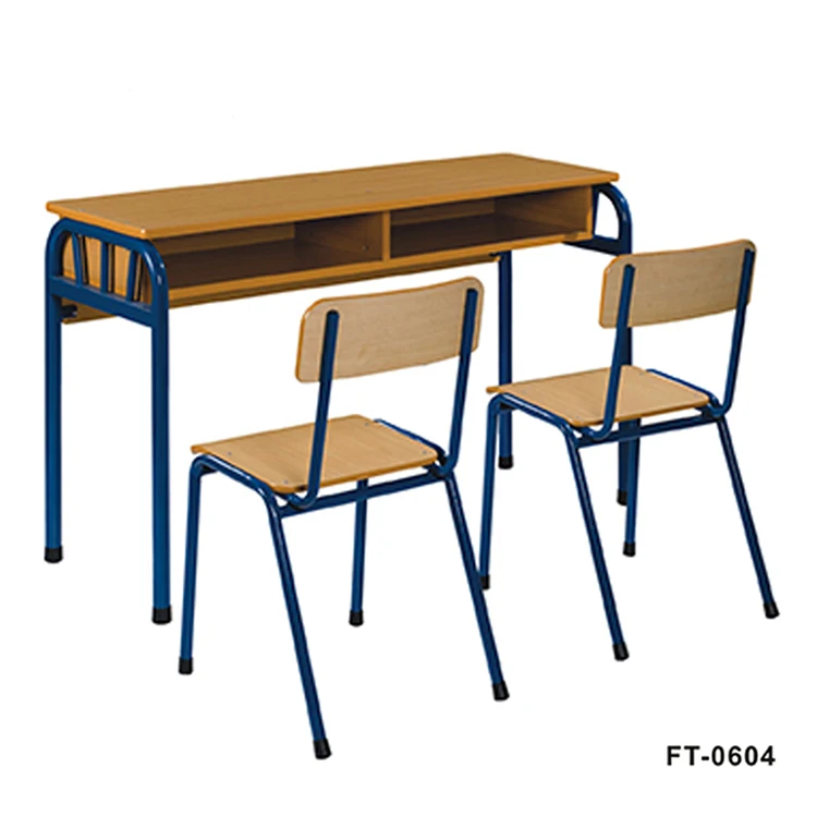 Wooden School Table And Chair ,Double Bench Table,3 Seater