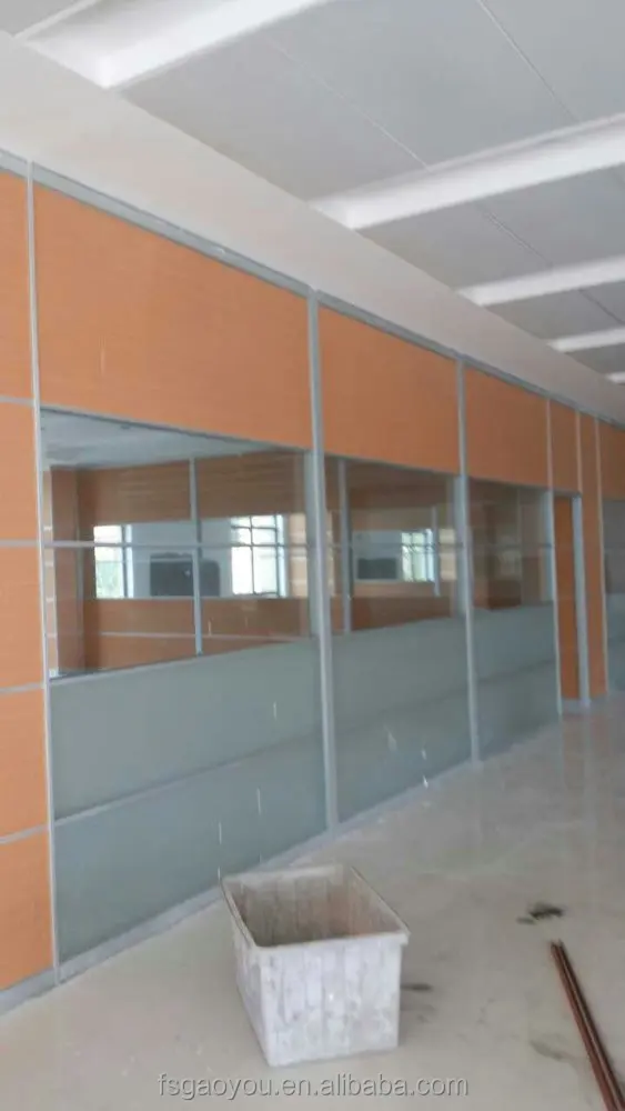 Saudi Arabia Office soundproof removable partition bank double glass aluminum office partition walls folding glass partition