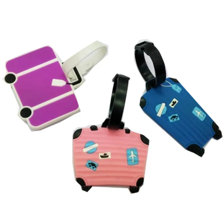 Personalized suitcase shaped luggage tag for backpack